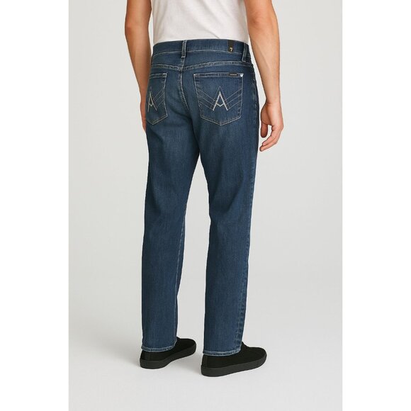 7 For All Mankind Austyn Men's‎ Relaxed Fit Jeans Made in USA  Y2K Era Sz 36 - Picture 2 of 10